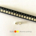 300PCS 3528 Amber+Yellow PLCC-4 Reverse Pole ,617Nm+587Nm , 50MA 2V 0.1W Bicolor SMD LED Lamps Light Beads LAYT67B. 