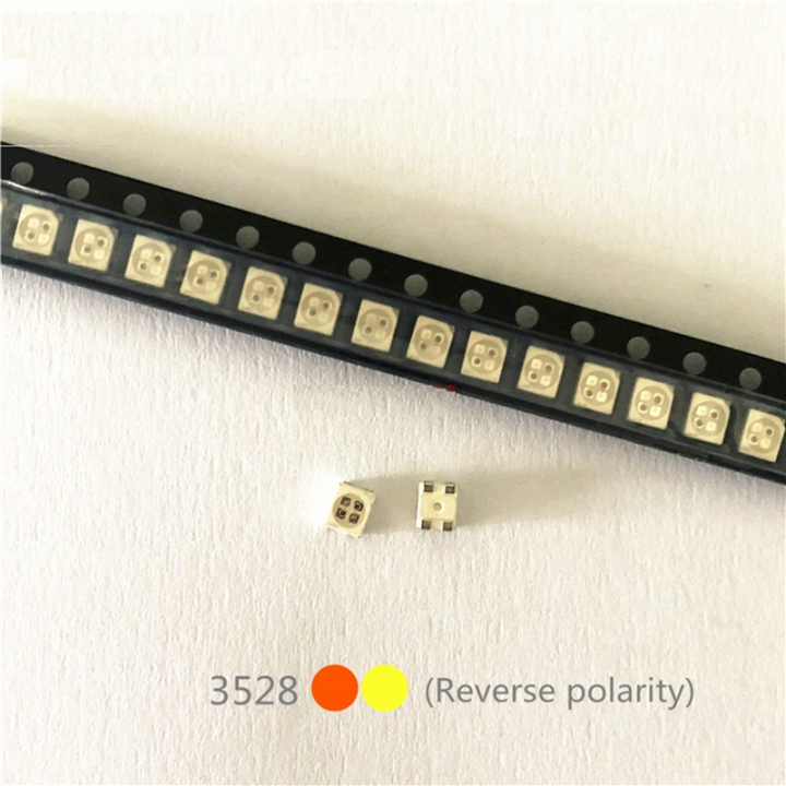 300PCS%203528%20Amber+Yellow%20PLCC-4%20Reverse%20Pole%20,617Nm+587Nm%20,%2050MA%202V%200.1W%20Bicolor%20SMD%20LED%20Lamps%20Light%20Beads%20LAYT67B%20-%20Image%205