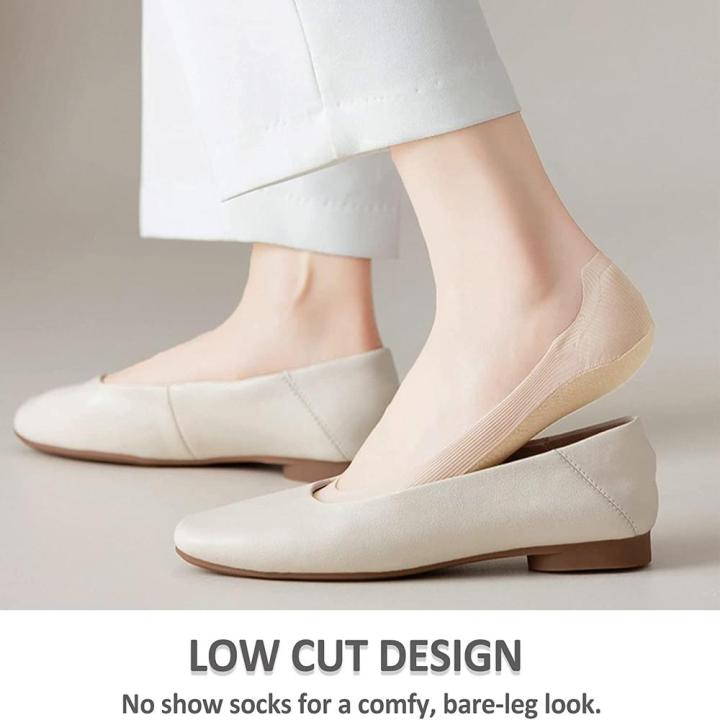 No%20Show%20Socks%20Womens%20Ultra%20Low%20Cut%20Liner%20Socks%20Non%20Slip%20Hidden%20Invisible%20For%20Flats%20Boat%20-%20Image%204