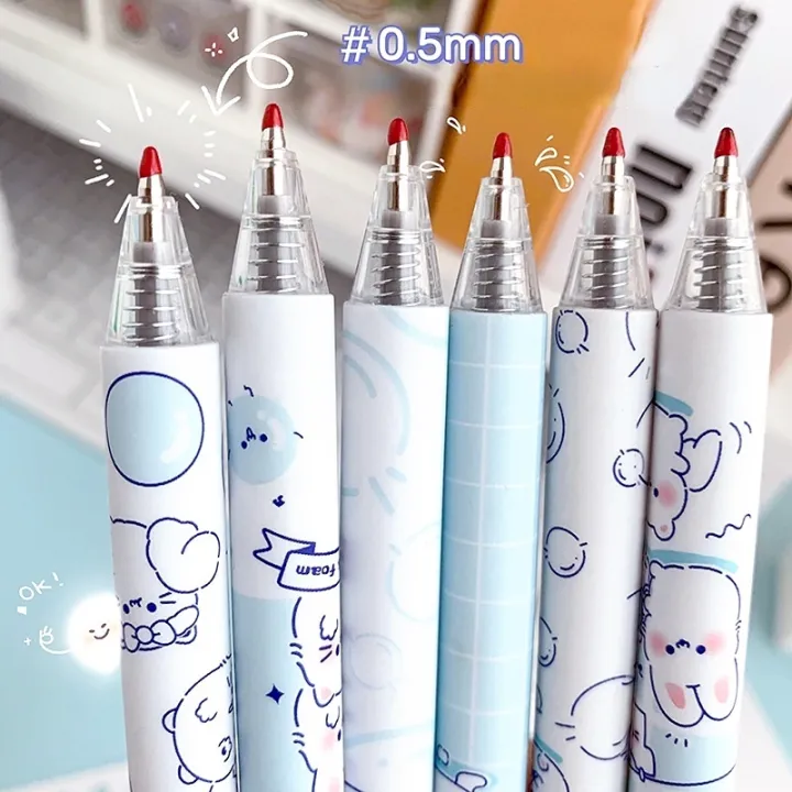Cute%20Cartoon%20Sky%20Blue%20Pattern%20Press%20Pen%200.5mm%20Black%20Gel%20Pens%20School%20Office%20Writing%20Stationery%20Supplies%20-%20Image%203