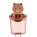 Toothbrush Holde Cute Bear Storage Rack Bathroom Accessories Set Toothpaste Holder Tooth Brush Stand Shelf Adhesive Wall Mounted.