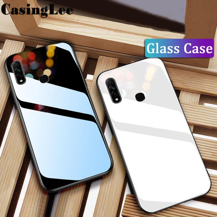 Casinglee For OPPO A31 case Glass silicon Full Protection Tempered