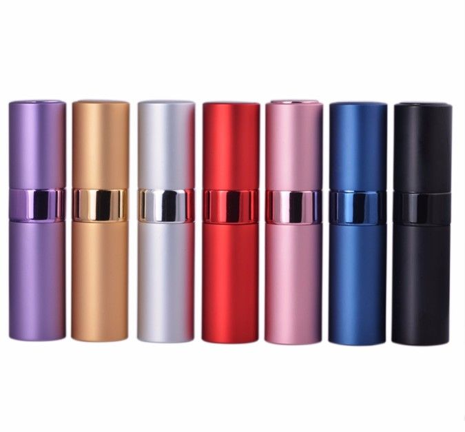 MUB Mini 8ML Twist Up Refillable Perfume Atomizer Empty Pocket Sized Aluminum Perfume Spray Bottles