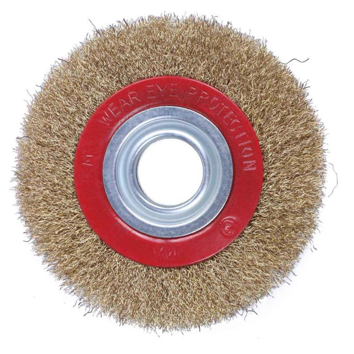 Wire Brush Wheel for Bench Grinder Polish + Reducers Adaptor Rings,6inch 150Mm