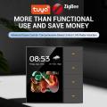 Tuya Zigbee 3.5 Inch Smart Wall Switch Touch Screen 4 Groups Switch 8-way Scene Radar Sensor Dimming Switch Curtain Smart Home.