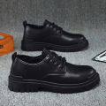 Douchuan spring new martin boots men's british black booties versatile casual low-top tide small leather shoes wholesale.