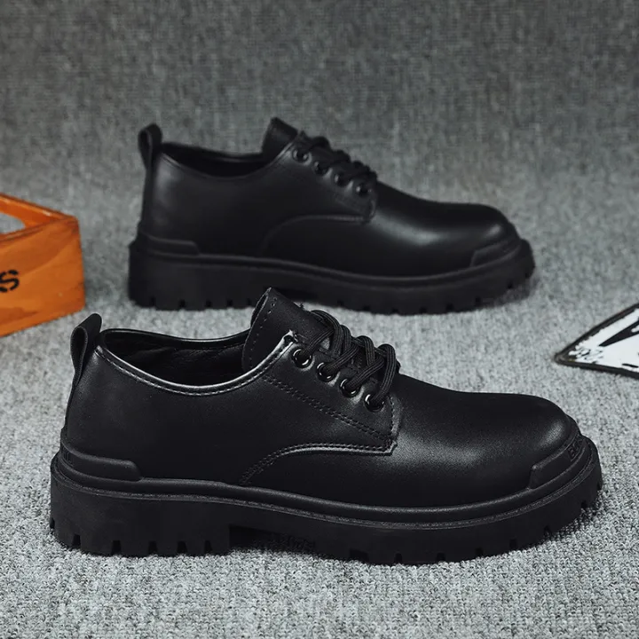 Douchuan%20spring%20new%20martin%20boots%20men's%20british%20black%20booties%20versatile%20casual%20low-top%20tide%20small%20leather%20shoes%20wholesale%20-%20Image%202