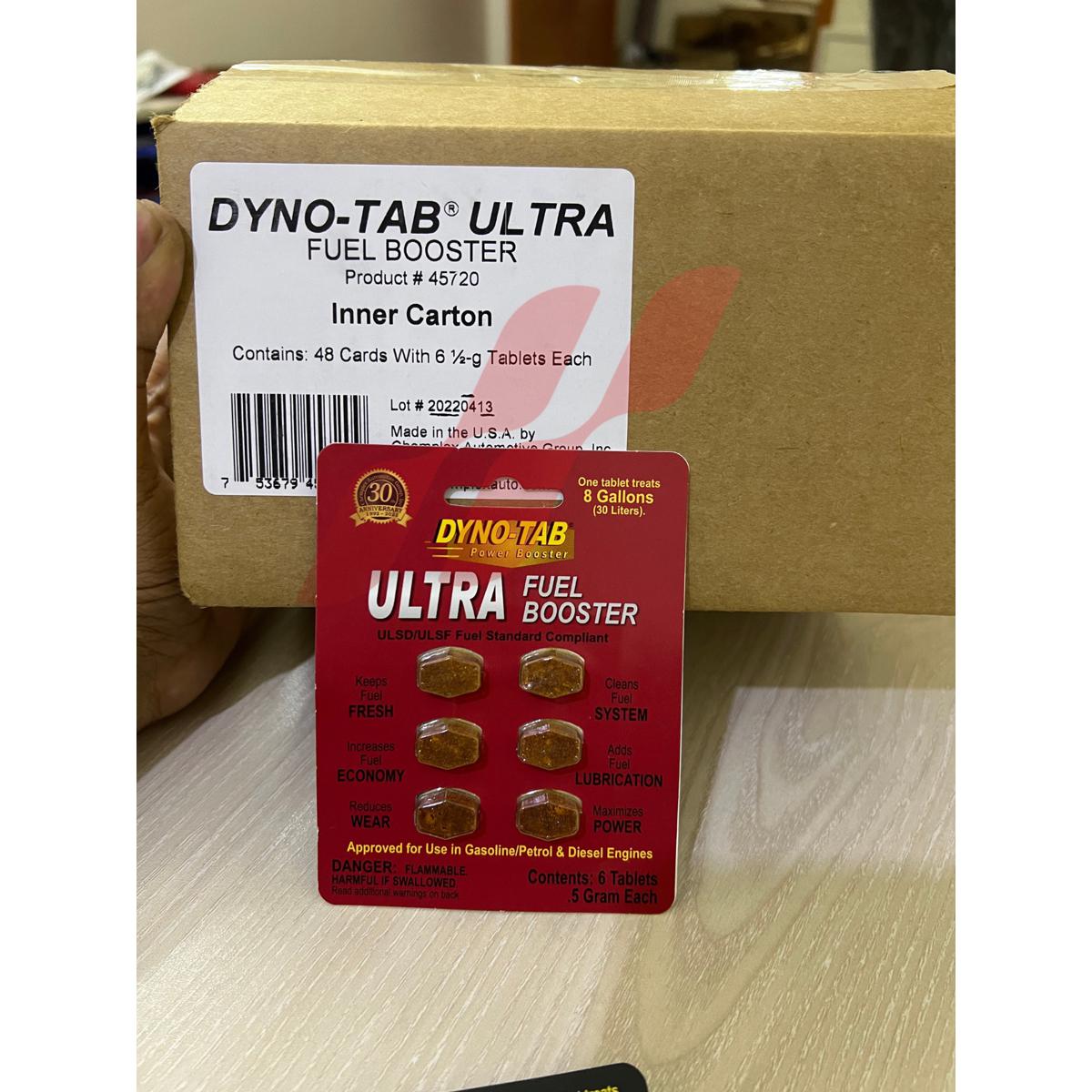 Dynotab Ultra Fuel Improver Boost Additive For Car Bike 6 Tab Card Authentic Made In USA