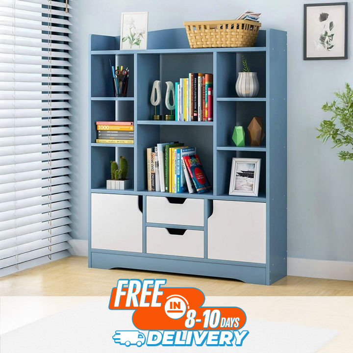 Bookcase Rack Artistic Book Organizer Book Rack 15-Shelf Bookcase Space-Saving Books Holder Bookcase Shelf Storage for Home Office Living Room Furniture48/40
