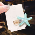 Ocean Shell Starfish Hair Clip Simple Sea Star Hairpin Women Party Duckbill Bangs Clip Girl Barrettes Headdress Hair Accessories.
