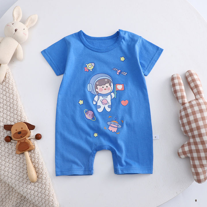 【Hengli jewelry story】(New) newborn baby clothes girl boy 100% cotton jumpsuit summer short sleeve romper 0-12 month infant toddler pajamas one piece outfit