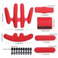 24pcs Helmet Padding Kits Sealed Sponge Replacement Motorcycle Bicycle Cycling Universal Foam Pads Set Helmet Inner Padding Kits.