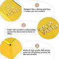 Plastic Fake Gold Bullion Simulated Golden Brick Fake Glittering Gold Bar Paperweight Door Stop Movie Prop Novelty Gift. 