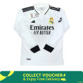 Real Madrid New Full sleeve Jersey Premium Quality Collar Full embroidery Logo Jersey 24/25. 