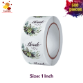 500 pieces 1 Inch Floral Thank You For your Order Stickers Decorative Thank You Label Sticker Stationery, Business Packaged, Gift Wrapped, Handmade and Food Sticker.