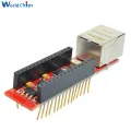【Alizeker Mall】diymore ENC28J60 Ethernet Shield 3.0 RJ45 Webserver Module For Arduino Nano V3 Microchip HR911105A Board Pins. 