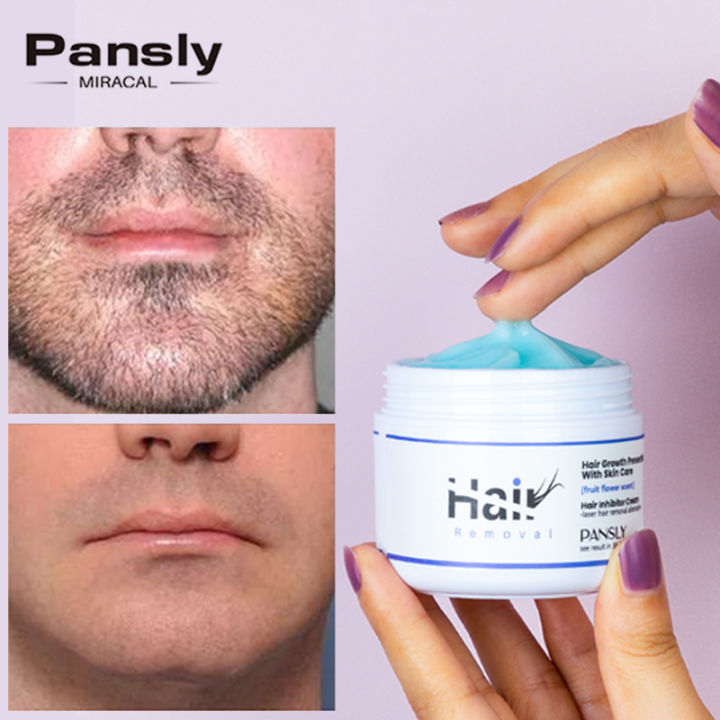 Natural Hair Inhibitor Cream Rapid Hair Removal Serum Painless Stop Hair Growth Mild Non-irritating Skin Care Body Beauty 50g