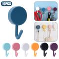 4-Piece Plastic Sticking Hook Set: Self-Adhesive Hooks for Bathroom, Kitchen, and Storage Room Organization. 