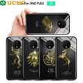 【3C VictoryEagle】UCUC for OnePlus 7T Back Game Thrones Luxury Personalized Patterns Glass Phone Case. 