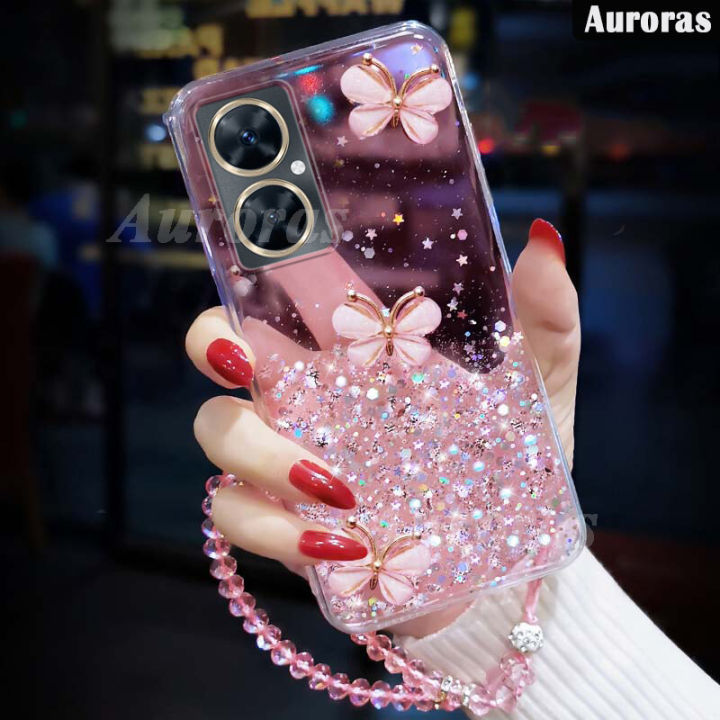 For VIVO Y27 Phone case Sparkling Star Moon Soft Silicone Transparent Butterfly + Crystal Chain For VIVO Y27 4G Phone casing