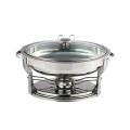 192139 Food Warmer Oval Shap W/Spn - Silver.