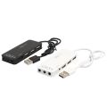 2X 3 Port USB 2.0 Hub External 7.1Ch Sound Card Headset Microphone Adapter for Pc Black. 