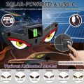 Solar & Type-C Rechargeable LED Evil Eyes Car and Bike Light – Universal Windshield Decoration. 