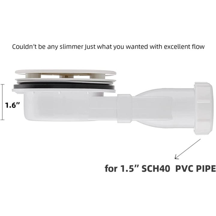 Low%20Profile%20Shower%20Drain%20Chrome%20Plated%2090mm%2036%20L/Min%20Water%20Flow,%20Trap%20Side%20Drain%20-%20Image%205