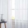 Window White Sheer Curtains 84 Inches Long 4 Panels Sheer White Curtains Clear Curtains Basic Rod Pocket Panel. 