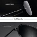 BARCUR Glass Stainless Steel Polarized Sunglasses Men Driving Male Sunglasses oculos Male Eyewear Accessories For Men.