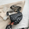 Autumn Small Bag Women's Bag 2024 New Trendy Fashion Versatile Ins Lingge Crossbody Bag Autumn Single Shoulder Saddle Bag. 