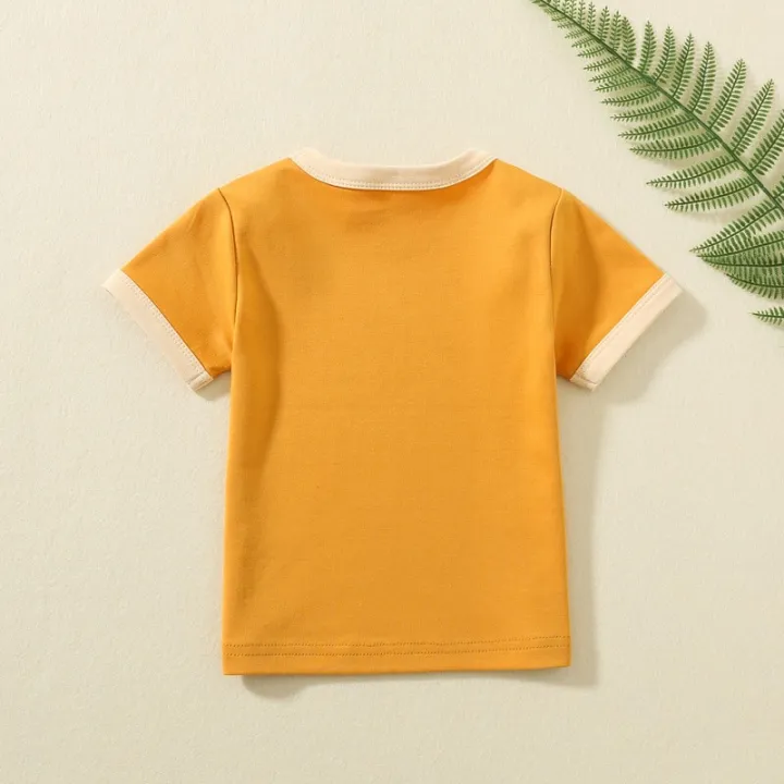 100%25%20Cotton%20Small%20Children%20Summer%20Short%20Sleeve%20T%20shirt%20Boys%20Girls%20Color%20Matching%20Soft%20Comfy%20Tops%20Tees%20Kids%20T-shirts%20Casual%20-%20Image%204