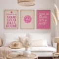 Fashion Pink Quotes Aesthetic Posters And Prints Disco Ball Canvas Painting Wall Art Picture Nordic Girl Room Living Room Decor. 