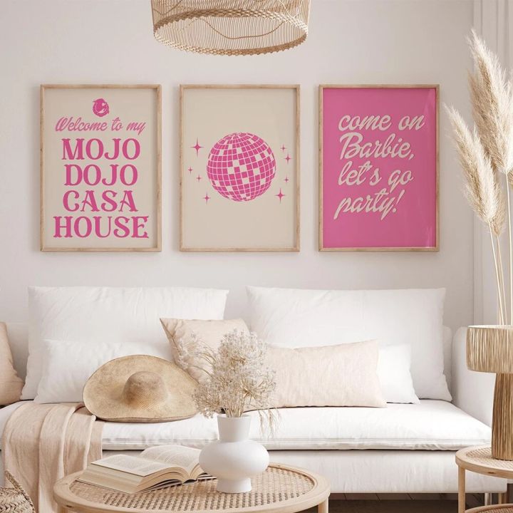 Fashion%20Pink%20Quotes%20Aesthetic%20Posters%20And%20Prints%20Disco%20Ball%20Canvas%20Painting%20Wall%20Art%20Picture%20Nordic%20Girl%20Room%20Living%20Room%20Decor%20-%20Image%202
