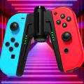 IINE Nintendo Switch Joy Con Charging Grip Bridge- Shaped Charging Dock for Nintendo Switch Joy Con - in Black. 