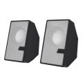 D7 Multimedia Speaker with 3.5 Aux Connectivity - USB Powered and Volume Control Laptop/Desktop Speaker - White, 2.0 Channel. 