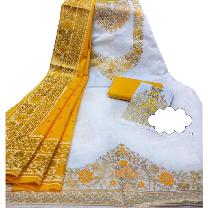 Boishakhi%20and%20Eid%20Collection%20-%20Cotton%20Unstitched%20Screen%20Print%203-Piece%20Set%20for%20Women%20-%20Image%202