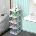 2-5 Layers Stackable Shoes Rack Easy-Assembled Shoes Organizer And Storage Plastic Cabinets Space-Saving Closet Home Decorations. 