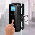 digital electronic biometric smart glass door lock remote control fingerprint glass lock for home office. 