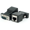 TWEXQNY 4 Pack VGA Extender Male to RJ45 CAT5 CAT6 20M Network Cable Adapter COM Port to LAN Ethernet Port Converter. 