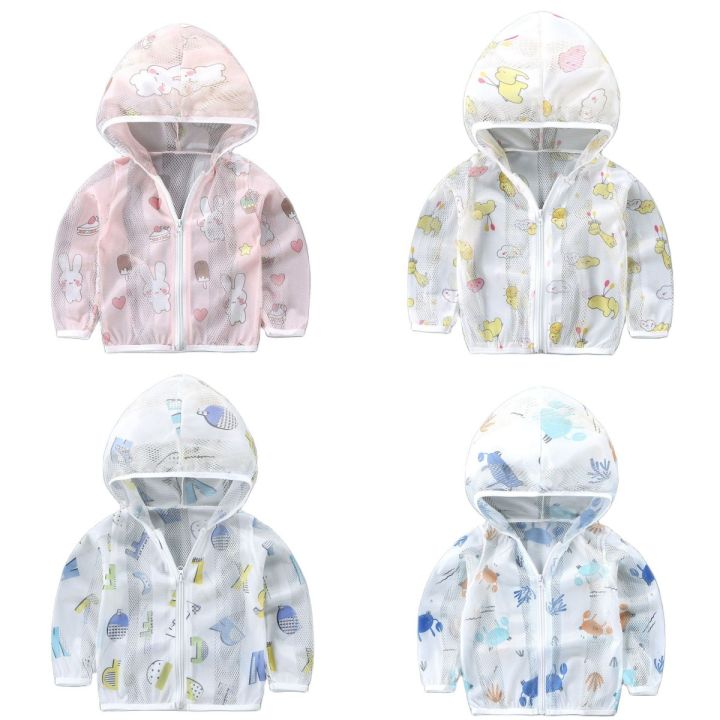 Summer Children Sun Protection Clothing Baby Outdoor Breathable Light Thin Coat Boys Girls Skin Jacket Kids Clothing Tide