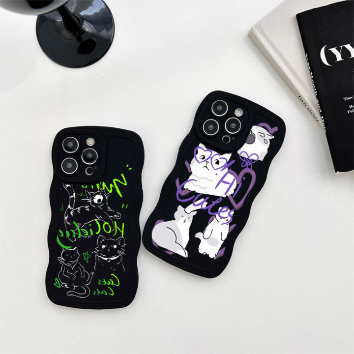 Olige Case For Xiaomi Poco M3 M4 Pro X3 Cute simple stroke cat