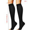 Men Calf Compression Stockings Varicose Veins Shaping Graduated Pressure Women Stockings Elastic Open Toe Knee High Stockings. 