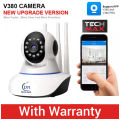 V380 WIFI IP Camera 2MP 1080P HD Q5Y Featuring 360-degree View Two Way Voice, and 3 Antenna Technology. 