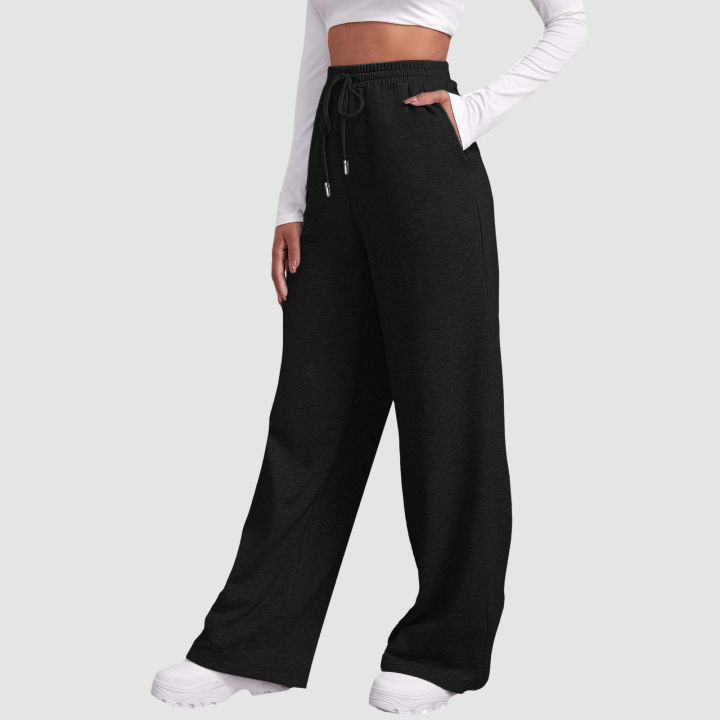 Wide%20Leg%20Pants%20For%20Women%E2%80%99S%20Fleece%20Lined%20Sweatpants%20Straight%20Pants%20Bottom%20All-Math%20Plain%20Fitness%20Joggers%20Pants%20Travel%20Basic%20-%20Image%205