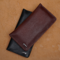 Zays Premium Genuine Leather Long Wallet for Men & Women | Elegant Design, Spacious Card & Mobile Slots | Durable Full-Grain Leather Chocolate.