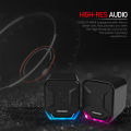 FANTECH SONAR GS202 RGB LED Speaker 3.5MM PLUG and USB PLUG Gaming Speaker for Game Player Portable Speaker for PC Laptop. 