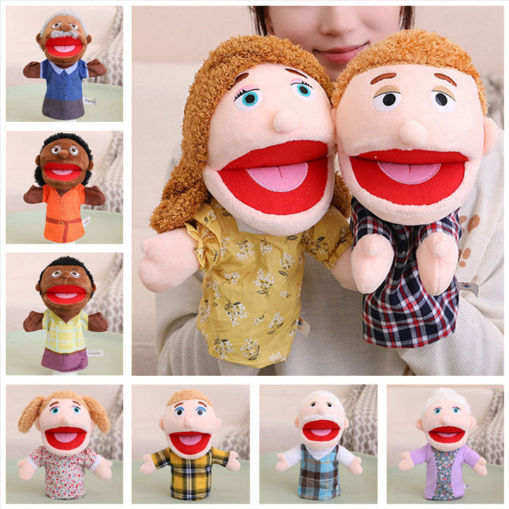 28-33cm Kids Plush Finger Hand Puppet Popular Activity Boy Girl Role Play Bedtime Story Props Family Role Playing Toys Doll Ruiqir Super Store