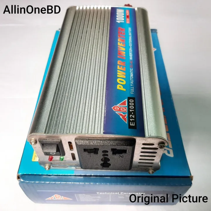 Power inverter 1000 Watt DC 12 Volt to AC 220 Volt Car Power Solar Power Inverter 1000w Modified Sine Wave Voltage - 1000W Power Inverter