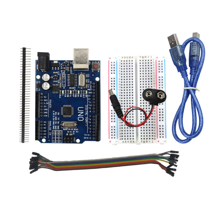 Full Kit Arduino Uno R3, Breadboard, Jumper Wires, USB Cable,9V ...
